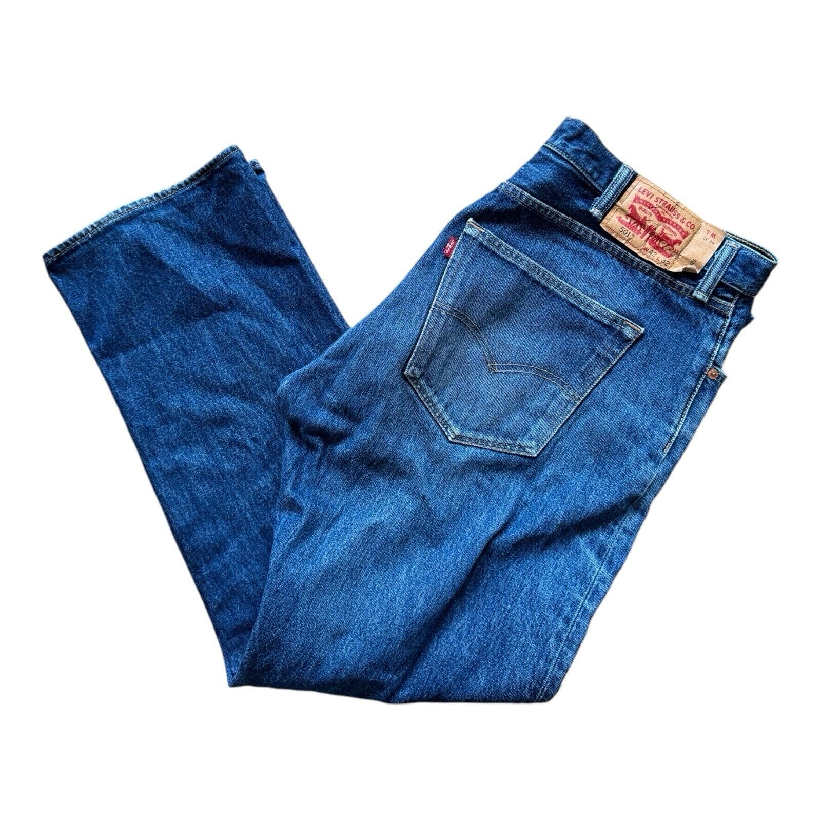 Levi s 501 Herren Jeans Hose W42 L32 blau dunkelblau Levis RichtigRetro